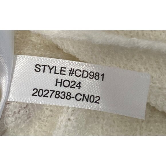 J.Crew Factory Lightweight super soft cable-knit poncho ivory neutral OS 2024 - Picture 10 of 11